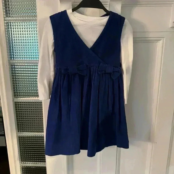 Marie Louise vintage toddler romper blue corduroy bows in front size 2T - Picture 8 of 8